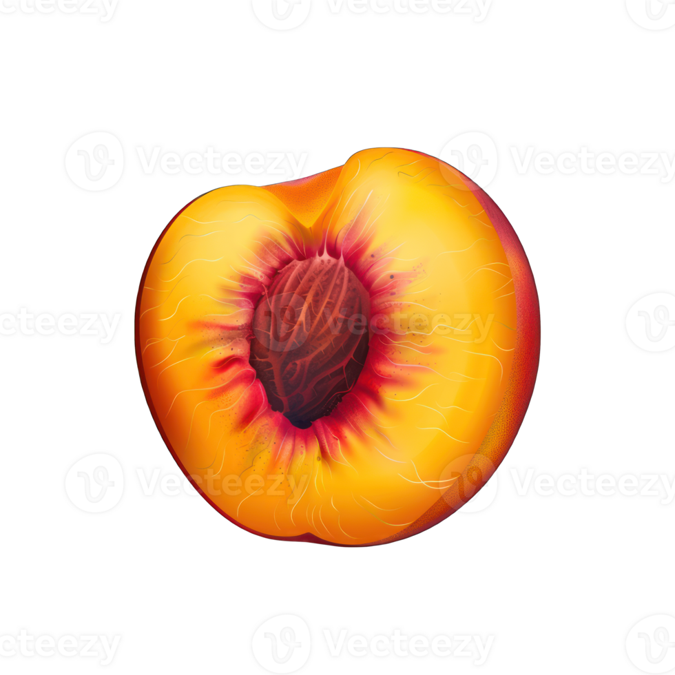 half peach transparent background png