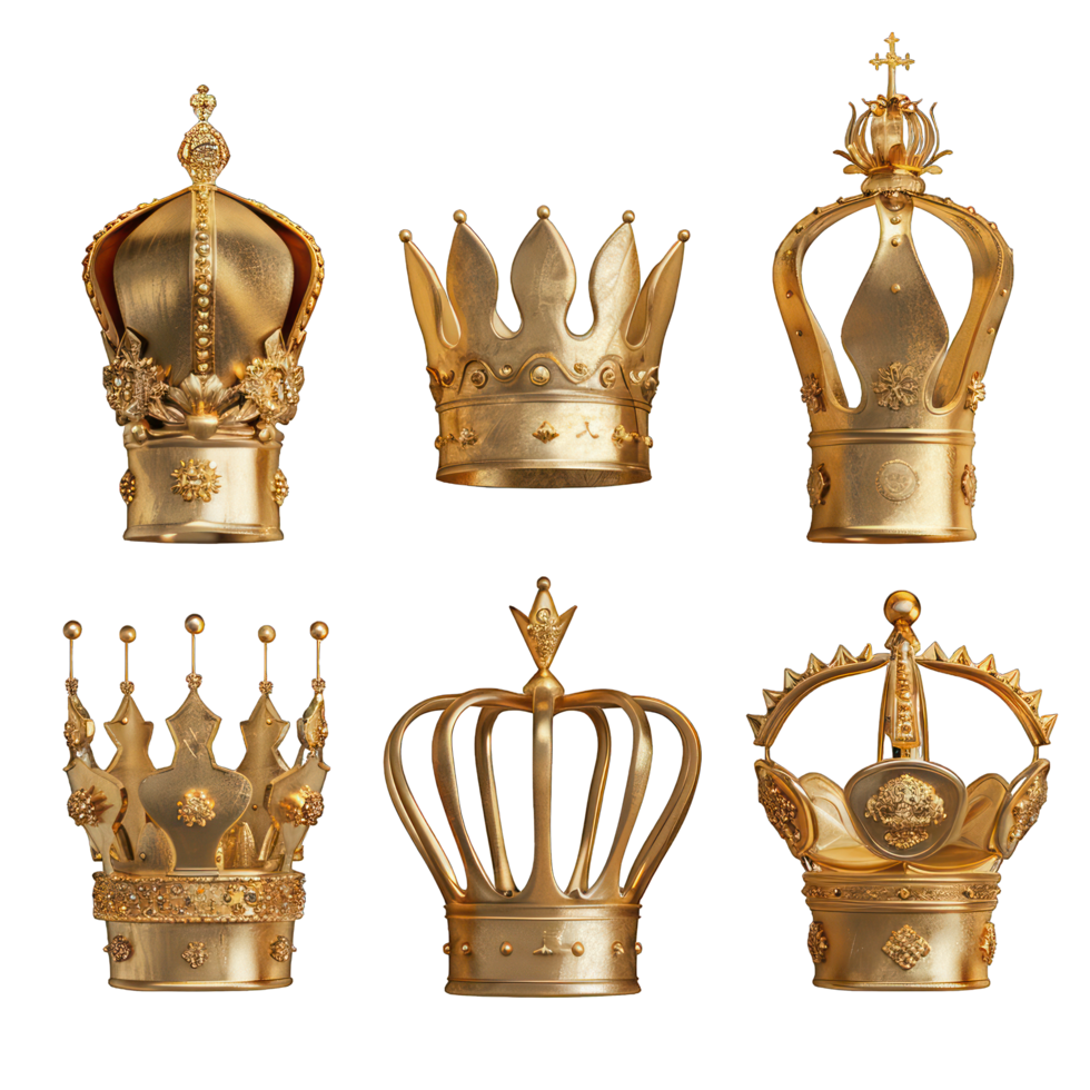 golden crowns transparent background png