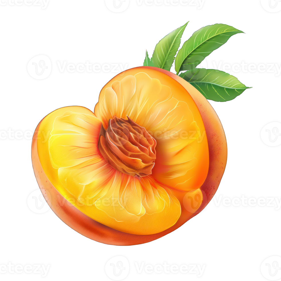 half peach transparent background png