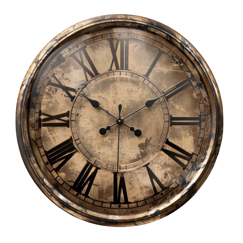 old fashioned wall clock transparent background png