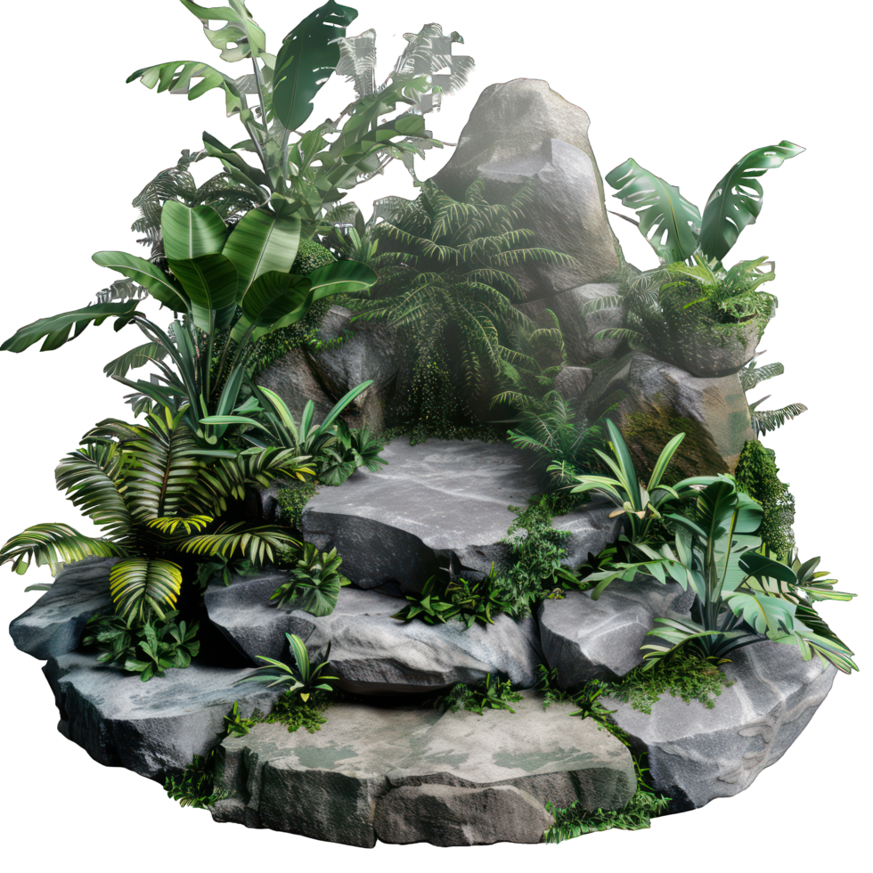 plants, stone stairs transparent background png