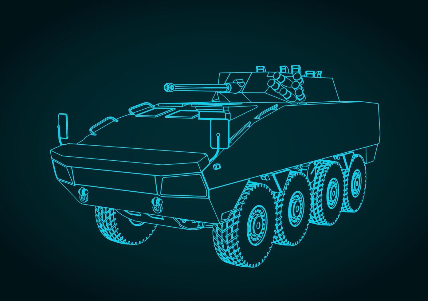 Infantry fighting vehicle illustration vector