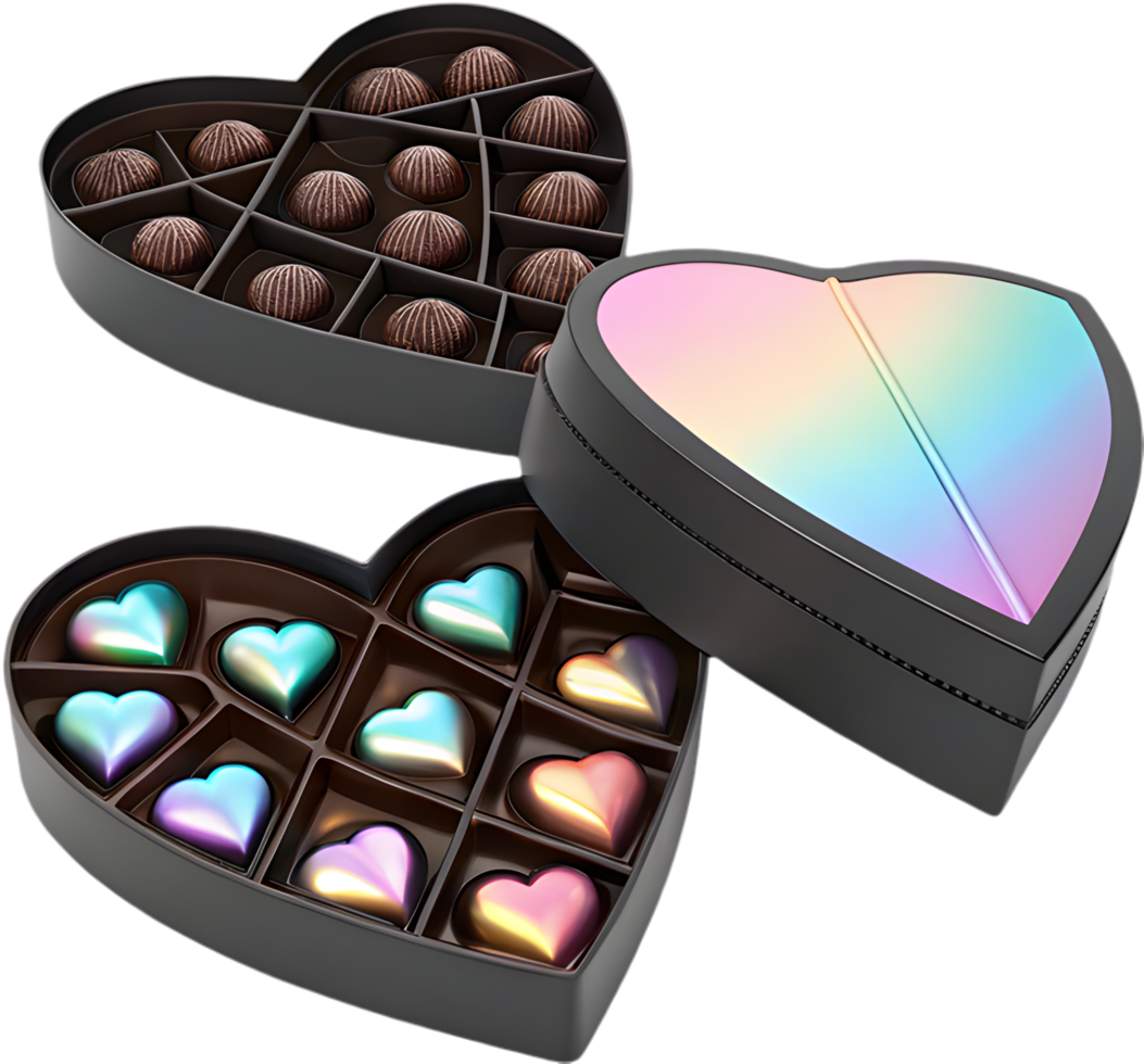 Sweet chocolate box celebrates loves heartfelt and cherished moments. . png