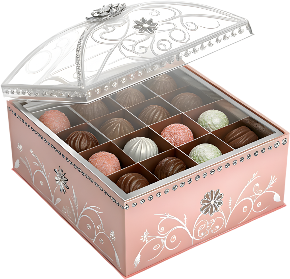 Celebrate loves joy with a decadent chocolate box design. . png