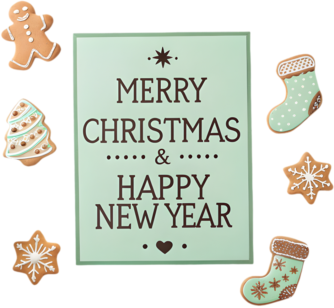 Holiday delight and Christmas joy with gingerbread charm decor. . png