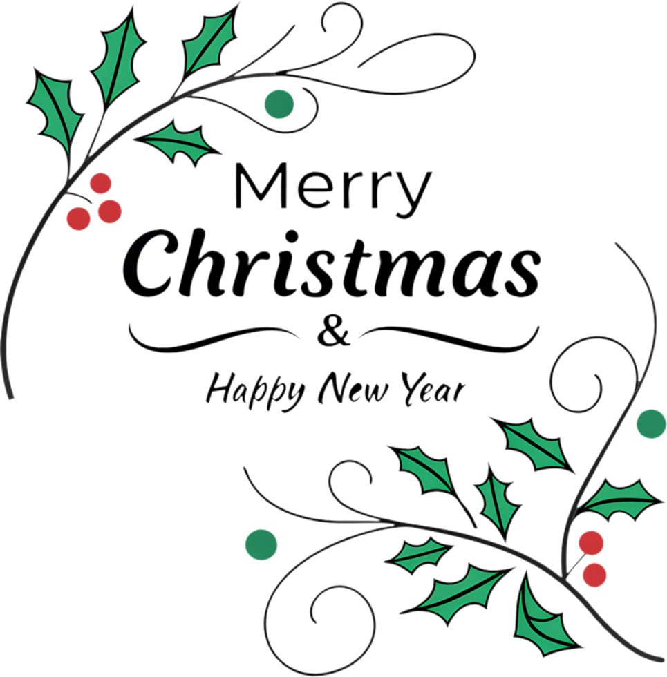 Celebrate Christmas cheer with holly berries and elegant sparkle. . png