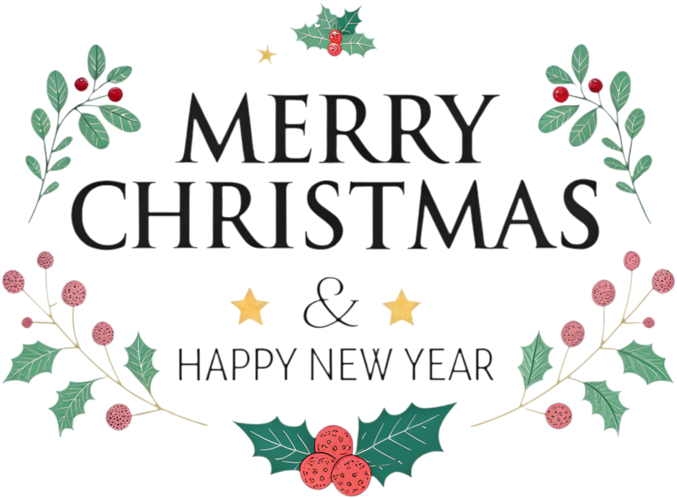 Christmas decorations sparkle with holly berries seasonal festive charm. . png