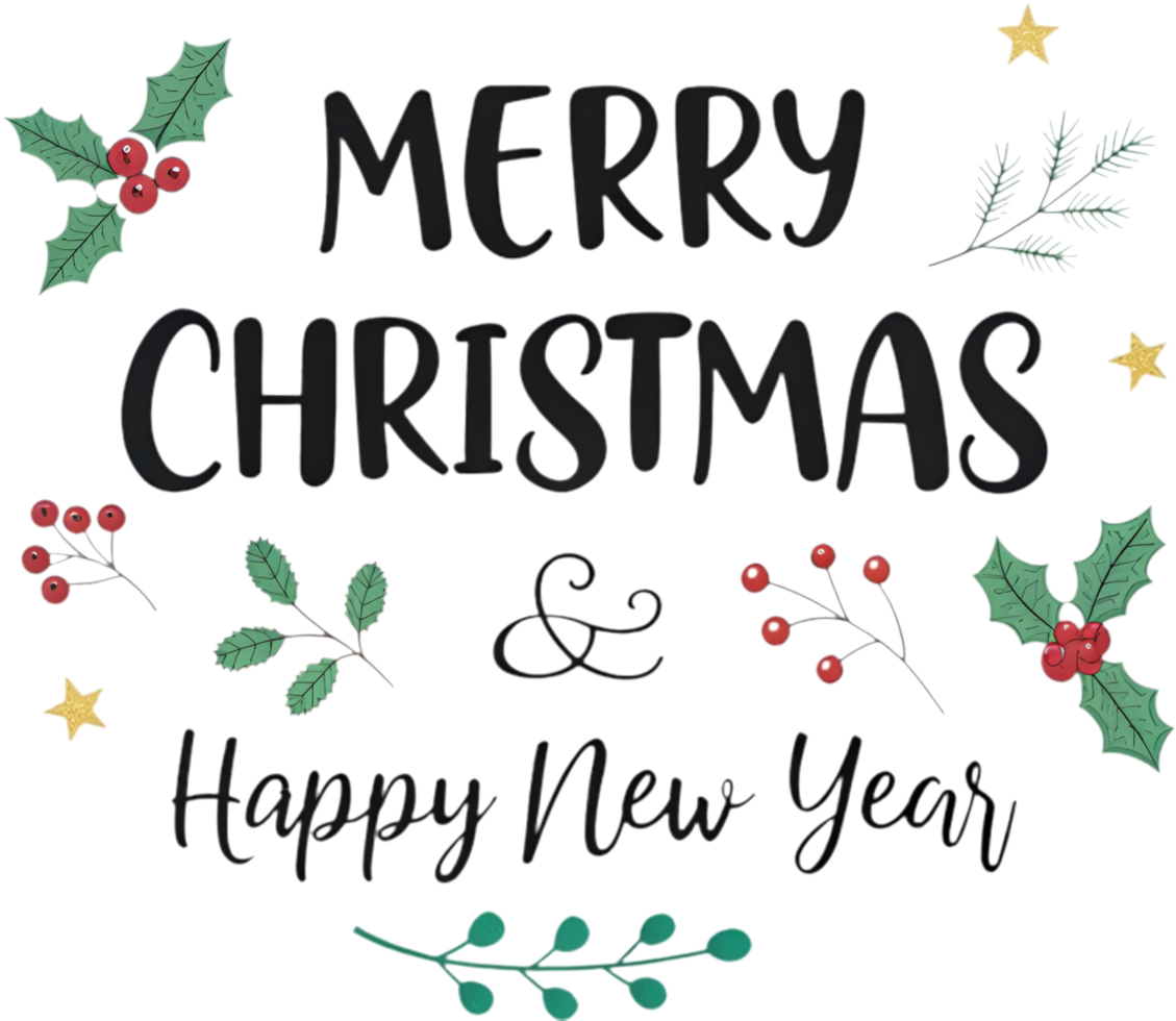 Christmas season shines with holly berries and sparkling decor. . png