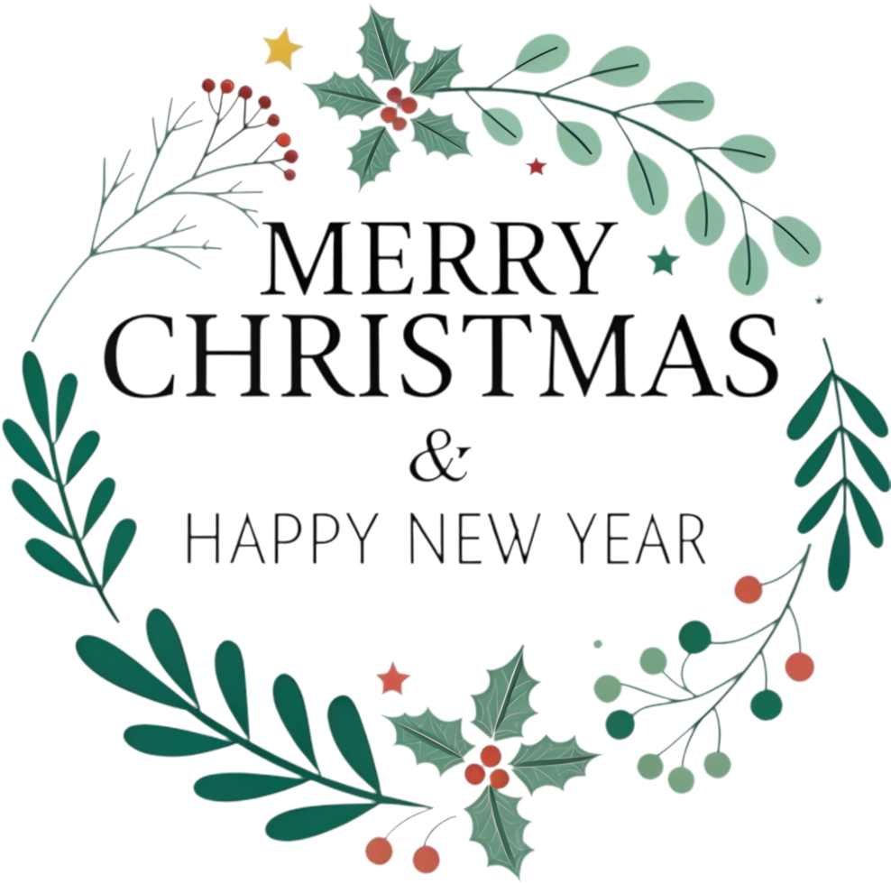 Christmas celebration shines with holly berries and sparkling decorations. . png