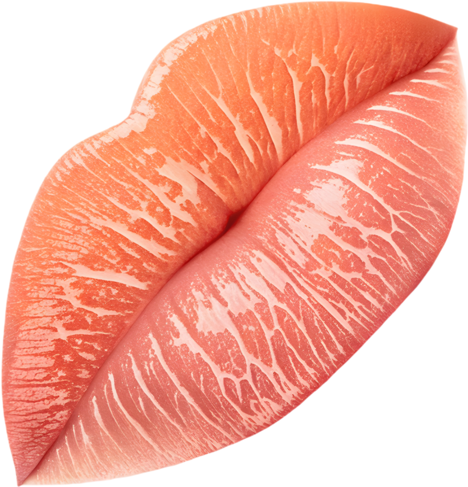 Delicate kiss marks capture colorful and tender affectionate moments. . png