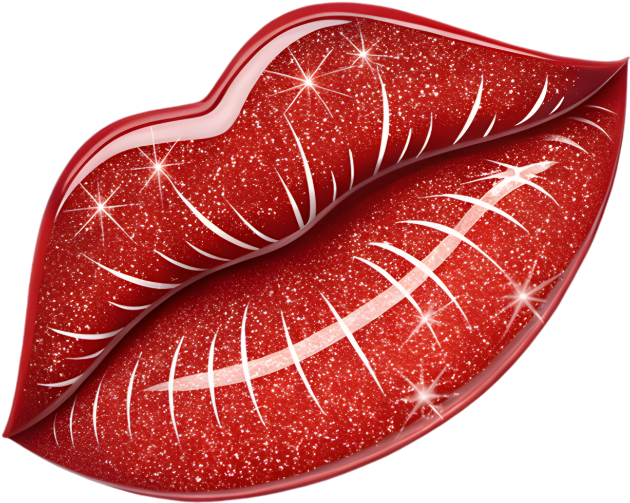 Tender moments captured with a delicate colorful kiss mark. . png
