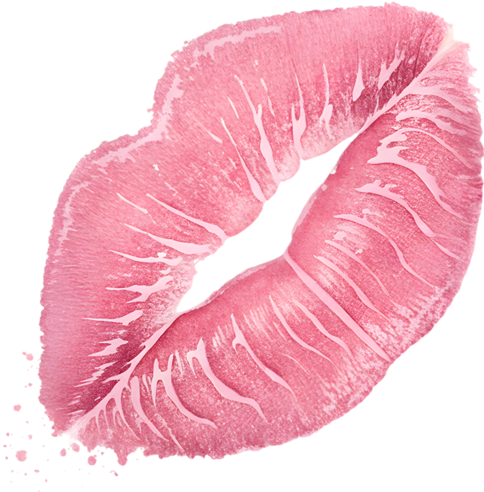 Intimate moments captured with colorful kiss mark tender affection. . png