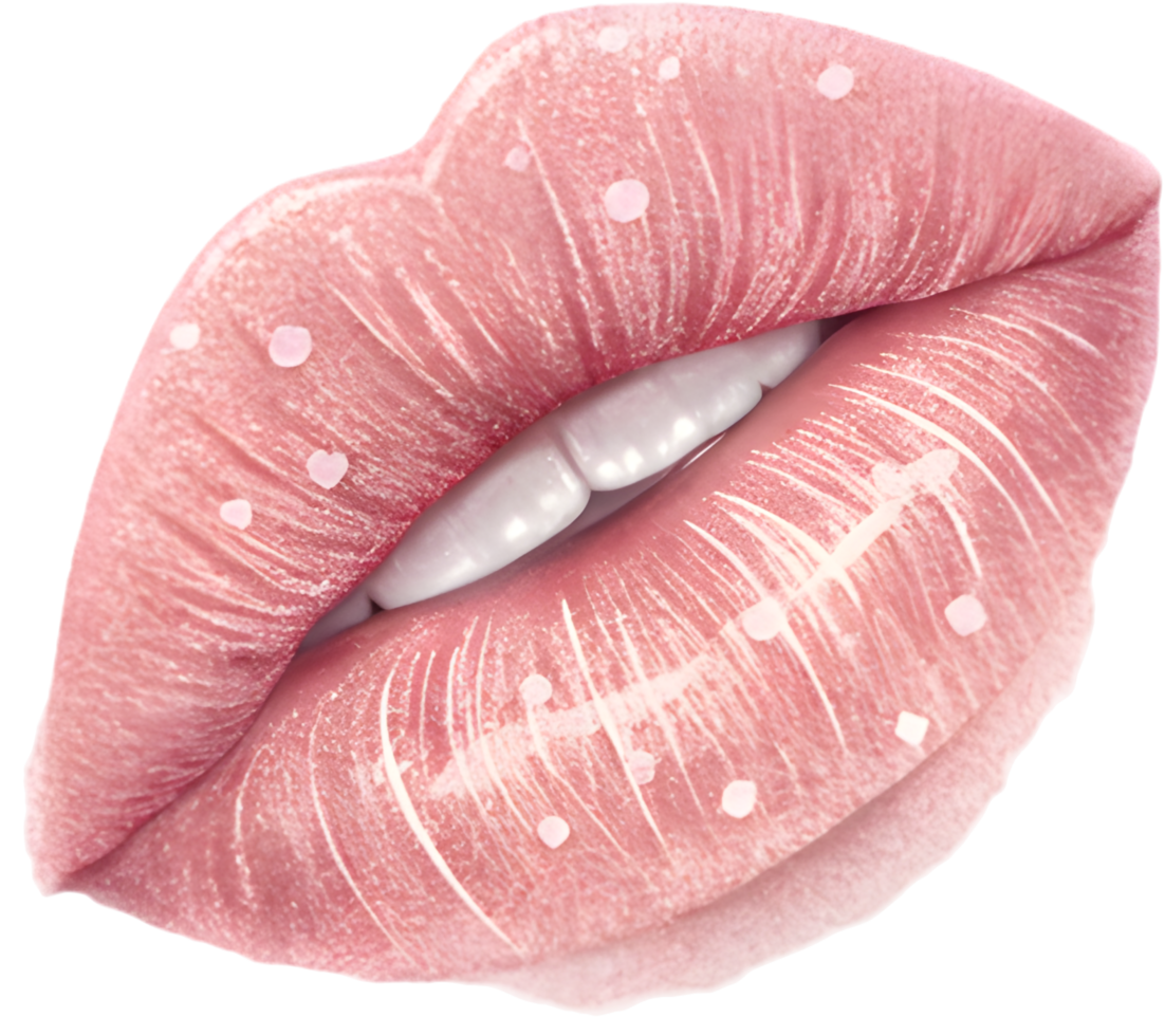Delicate kiss mark highlights tender affectionate and colorful moments. . png
