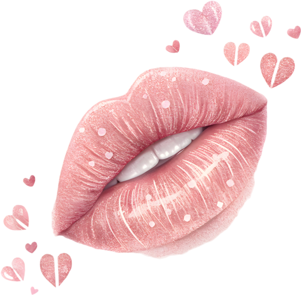 Tender colorful kiss marks highlight love s most intimate moments. . png