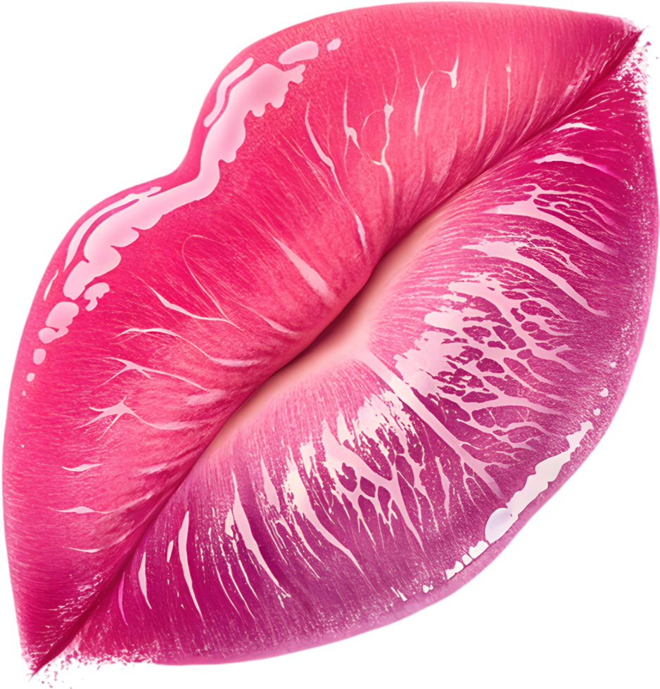 Intimate moments come alive in a delicate colorful kiss mark. . png