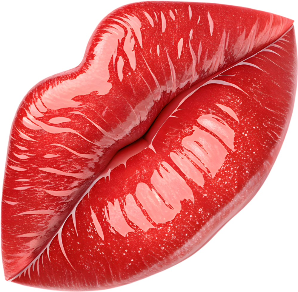 A kiss mark symbolizes tender affection and intimate moments. . png