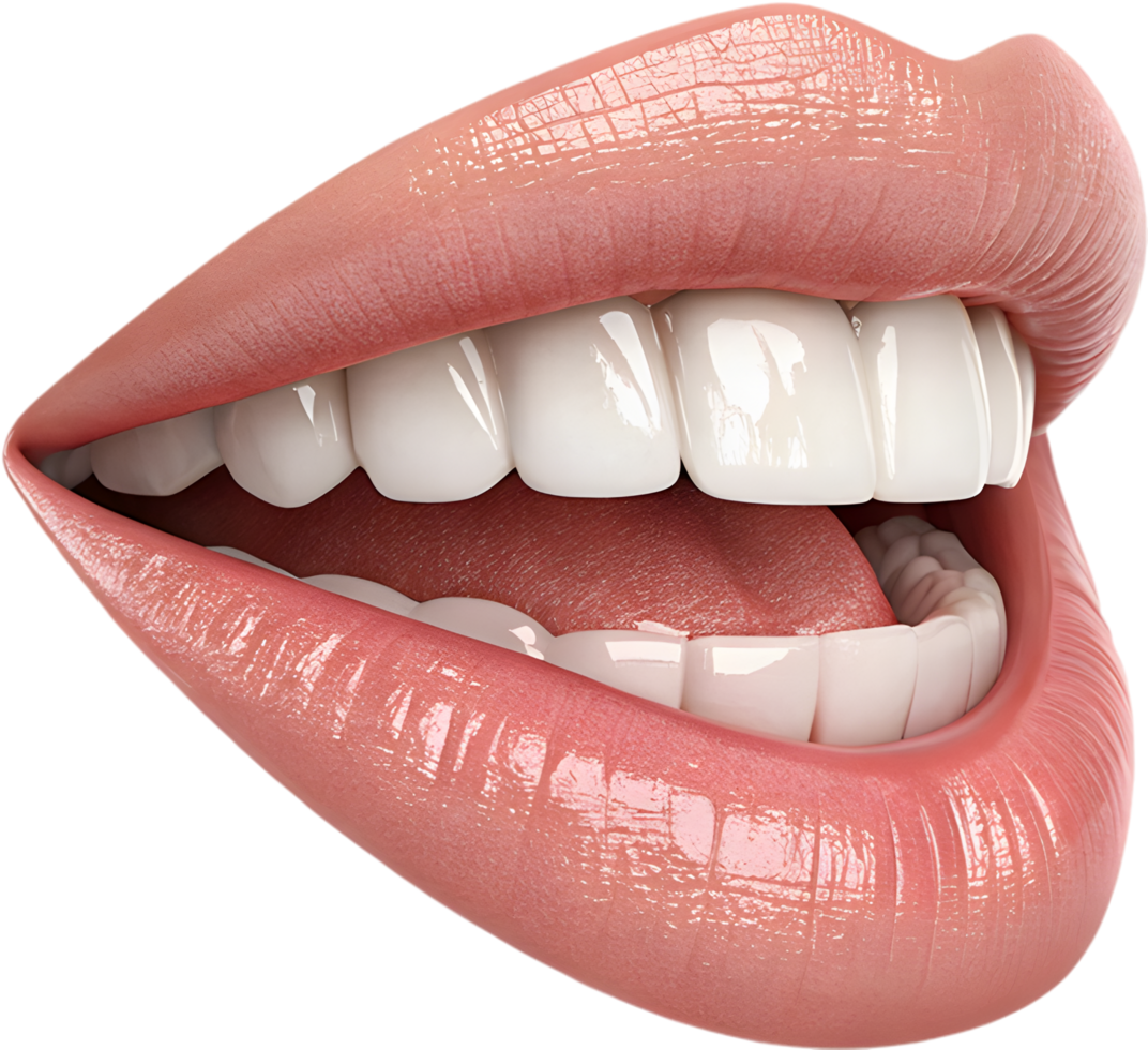 Sensual, artistic painted lips express emotions with colorful design. . png