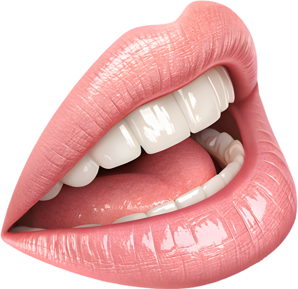 Artistic painted lips showcase sensual emotions through colorful expression. . png