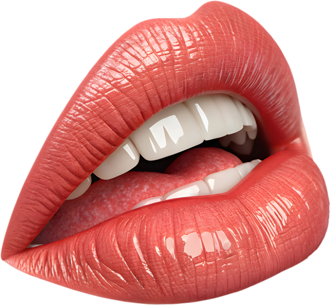 Painted lips reveal vibrant emotions dancing in artistic expression. . png
