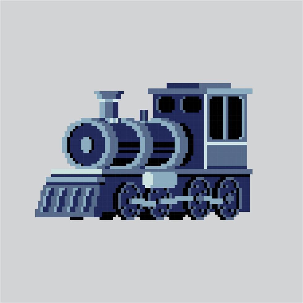 Pixel art illustration Vintage Train. Pixelated Old Train. Old Vintage Train Head icon pixelated for the pixel art game and icon for website and game. old school retro. vector