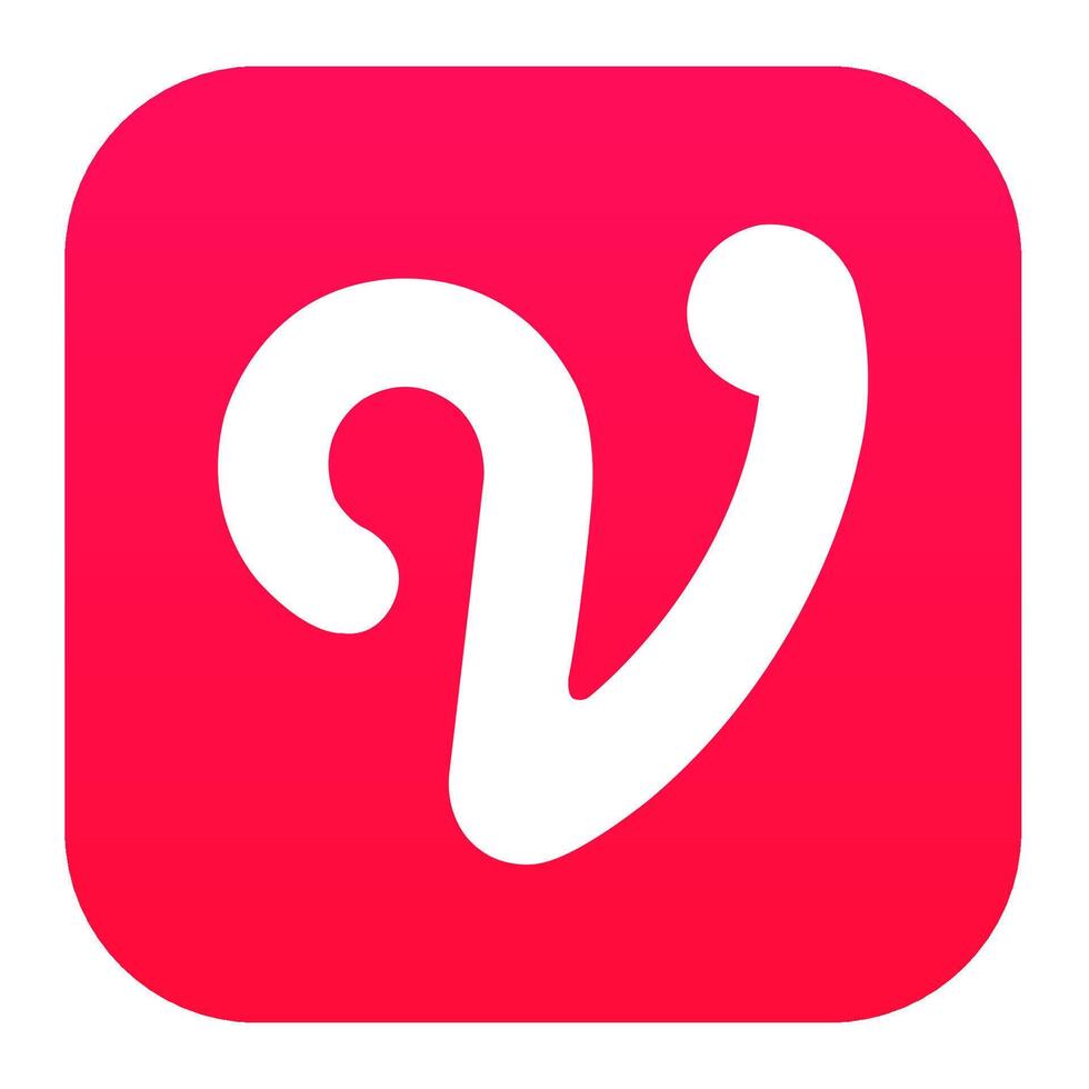 Vidio New Icon Illustration In Square Background vector