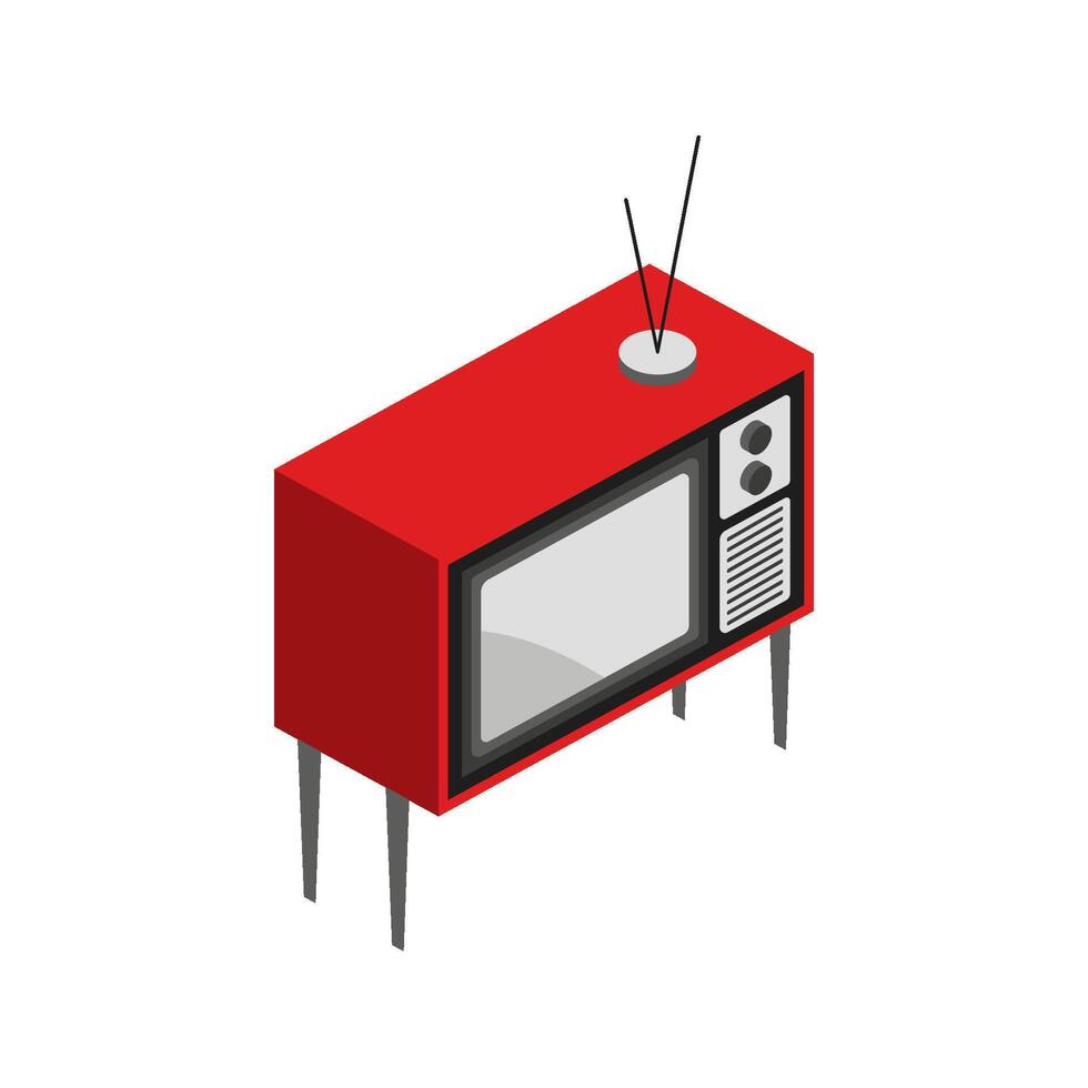 Isometric Television icon element templates vector
