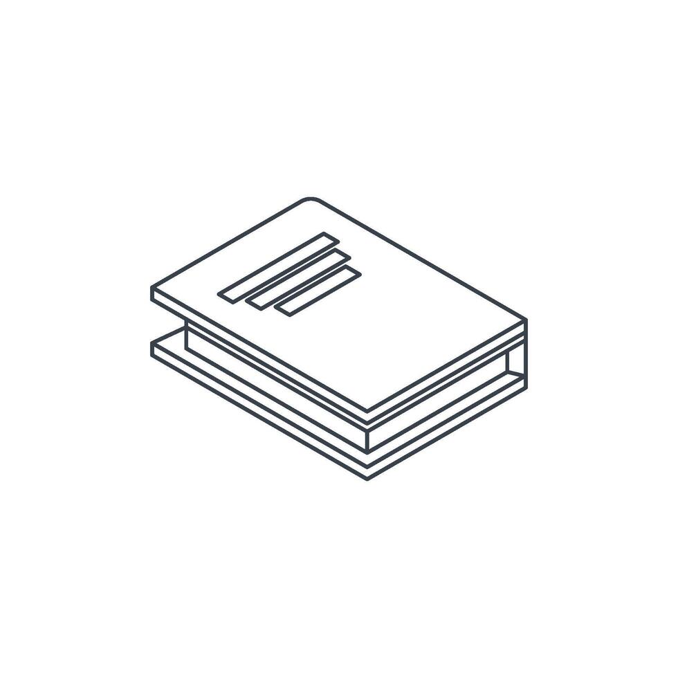 Isometric Book icon, design templates simple vector