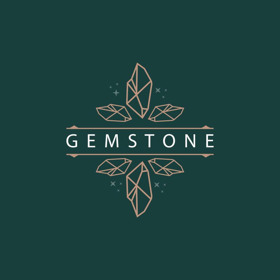 Emerald Logo Gemstone Premium vector