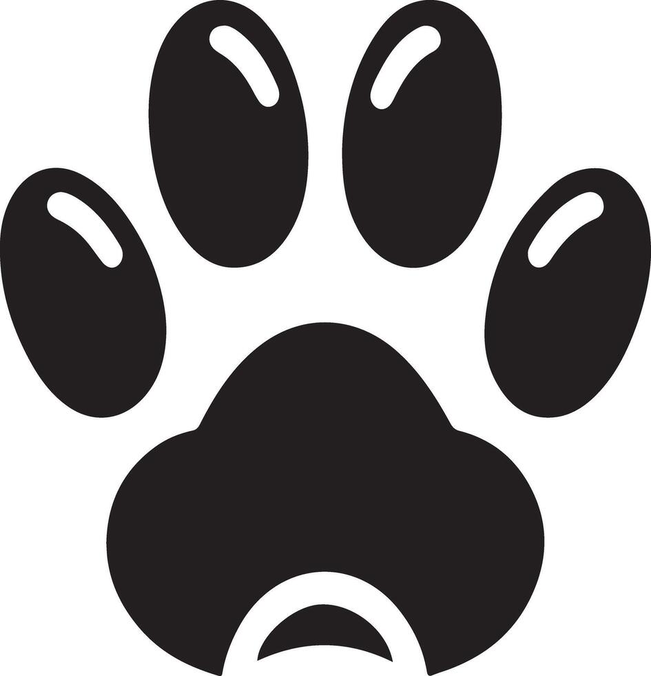 Dog paw print icon design silhouette art illustration vector