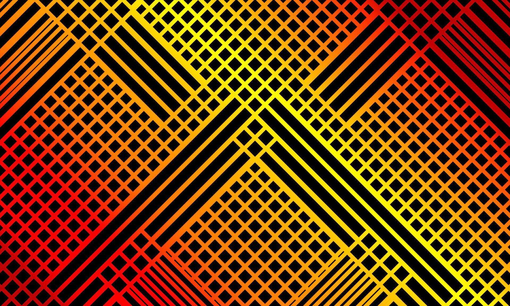 black square pattern on illuminate gold neon abstract background in technology style. Modern futuristic geometric shape light. shine gold. vector