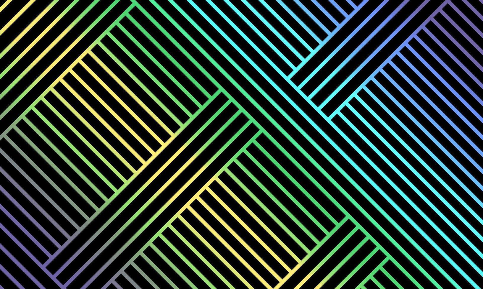 black square pattern on illuminate blue neon abstract background in technology style. Modern futuristic geometric shape light. colorful lines. vector