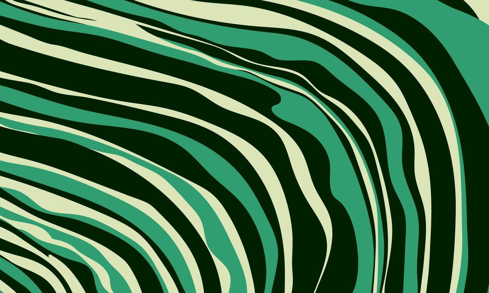 Abstract wavy line pattern curve dark green background. soft color. vector
