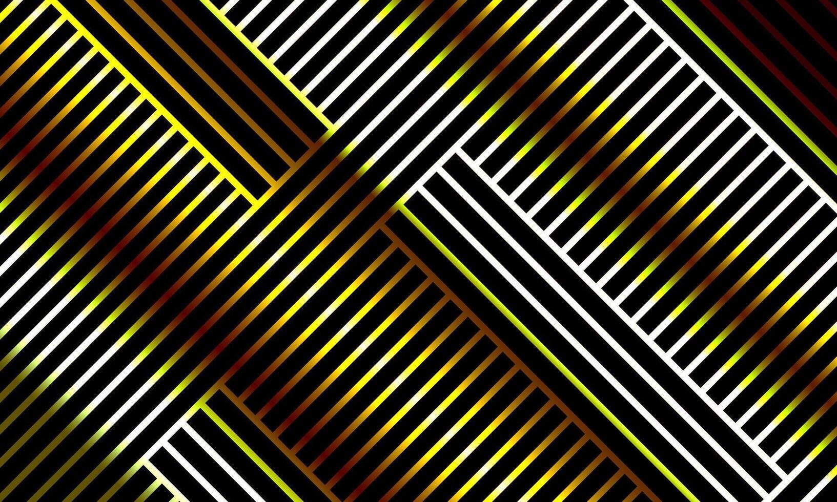 black square pattern on illuminate metallic gold neon abstract background in technology style. Modern futuristic geometric shape light. vector