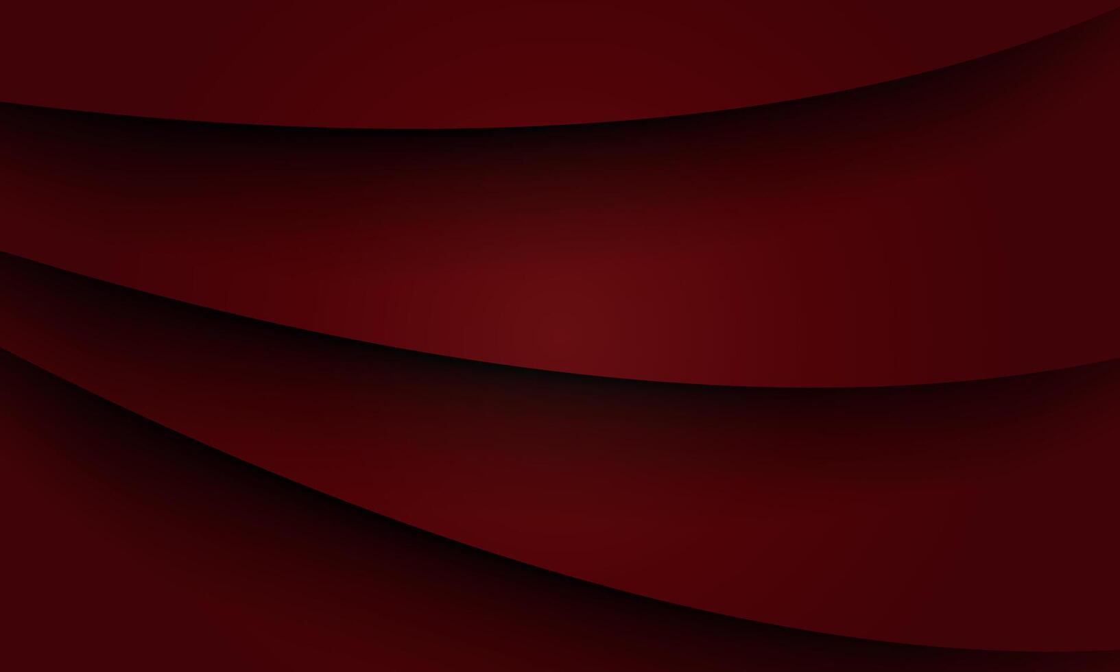 Abstract curve red color dark background. Dynamic shapes composition. vector
