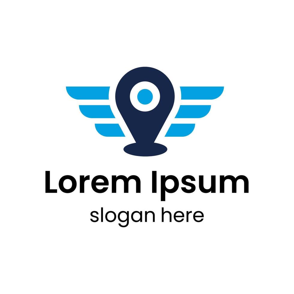 Modern Logo Design with Navigation and Speed Theme vector
