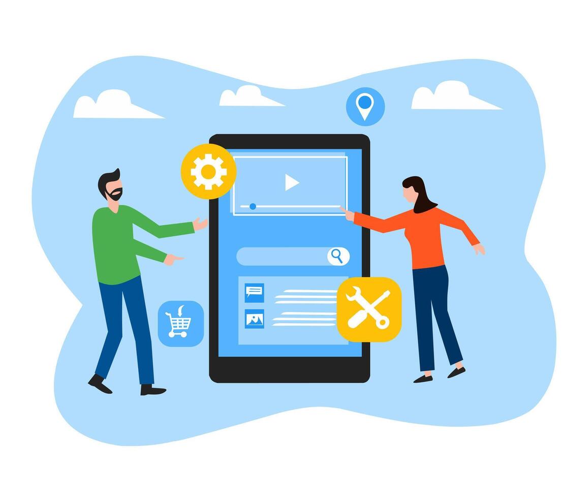 Business illustration flat art design vector