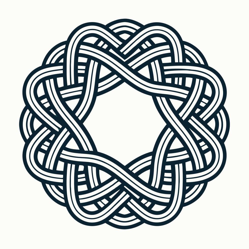 a celtic knot in the shape of a star vector
