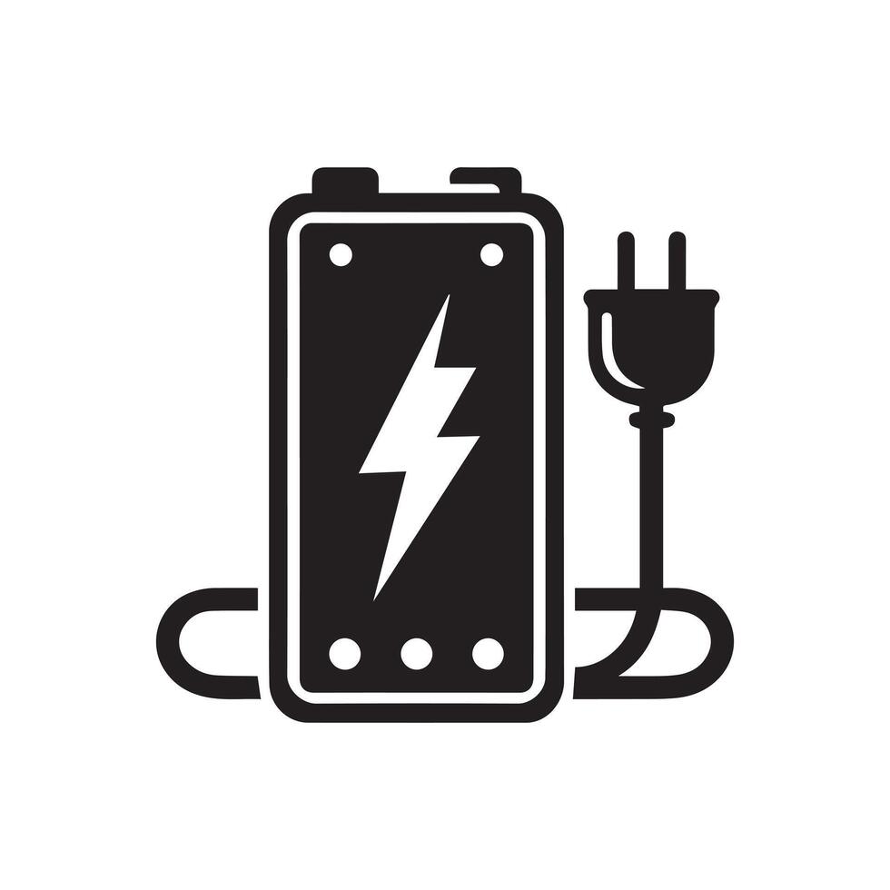 Power Bank Battery Phone icon. illustration isolated on white background vector