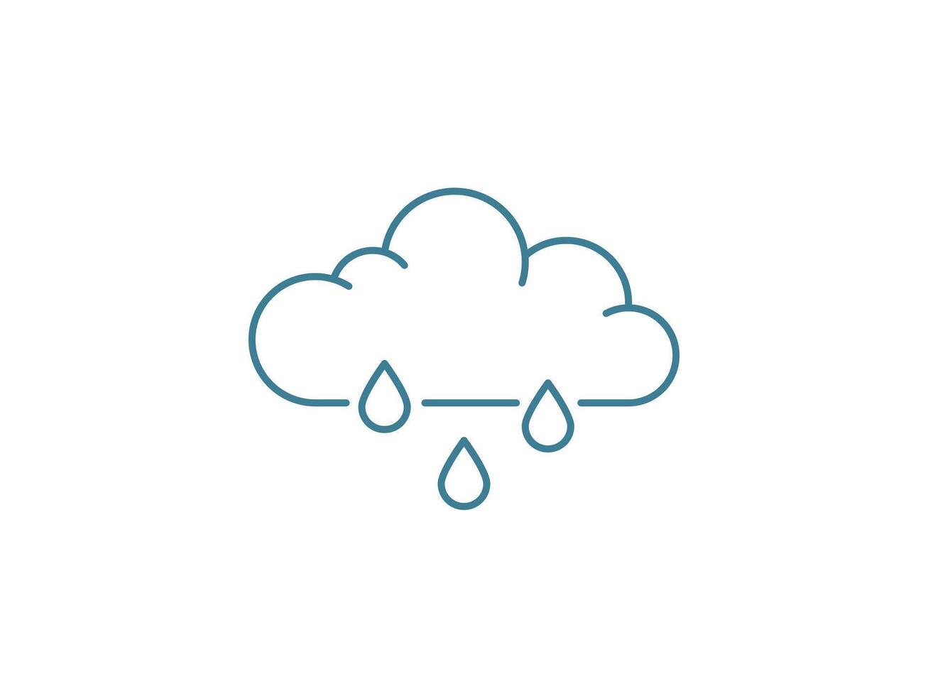 Meteorology, rainy icon. Weather forecast for day and night vector