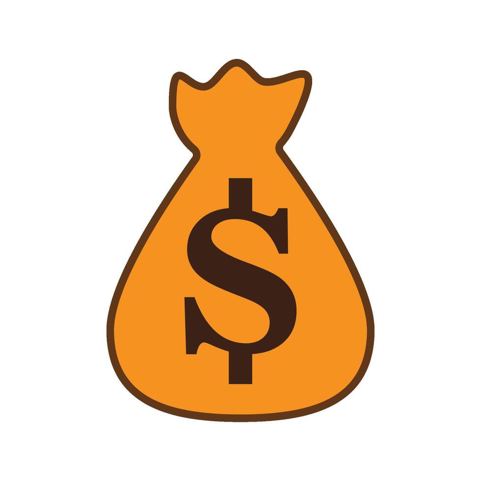 money bag logo template vector