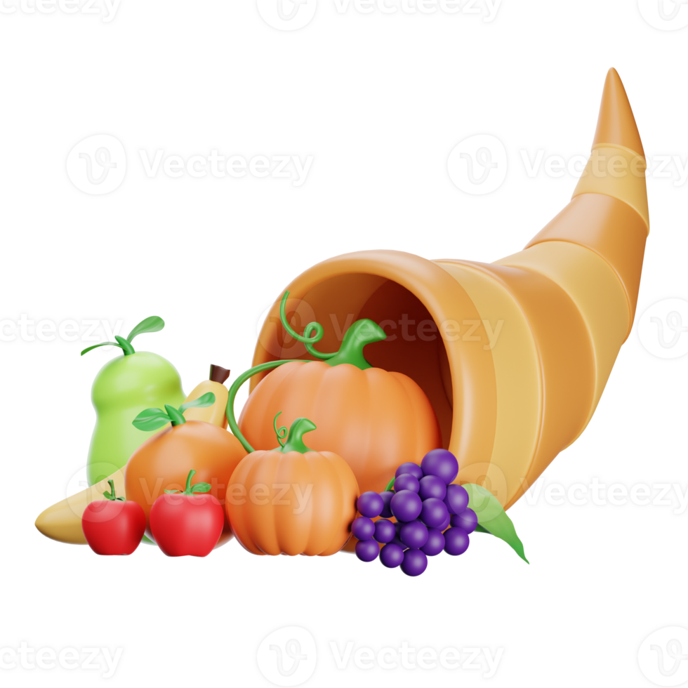 Cornucopia of fruits and vegetables png