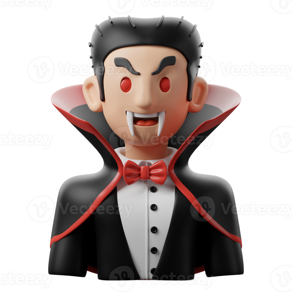 A figurine of a man in a black suit with red eyes png