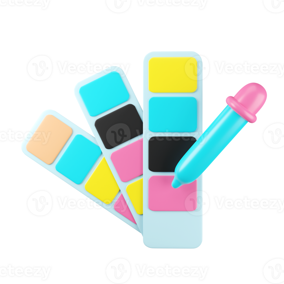 A pen and a set of colored paper png