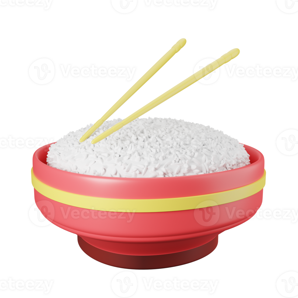 A bowl of rice with chopsticks in it png
