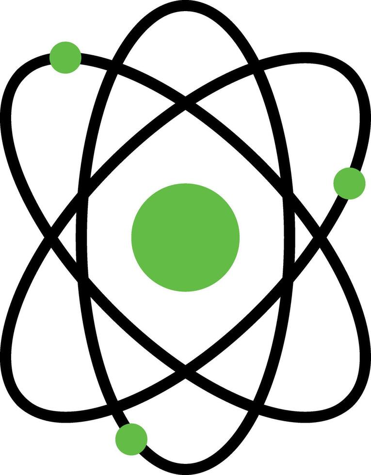 Flat icon of an atom vector