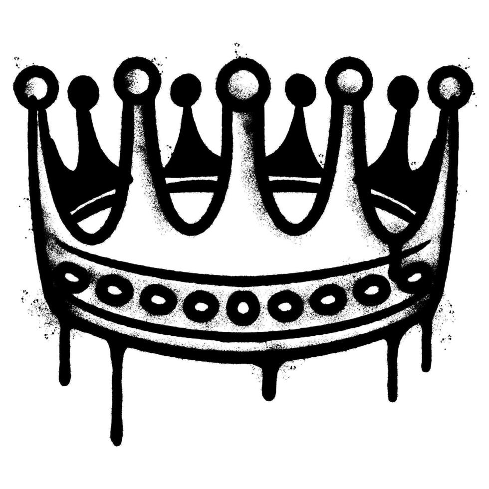 graffiti spray crown icon isolated on white background. vector