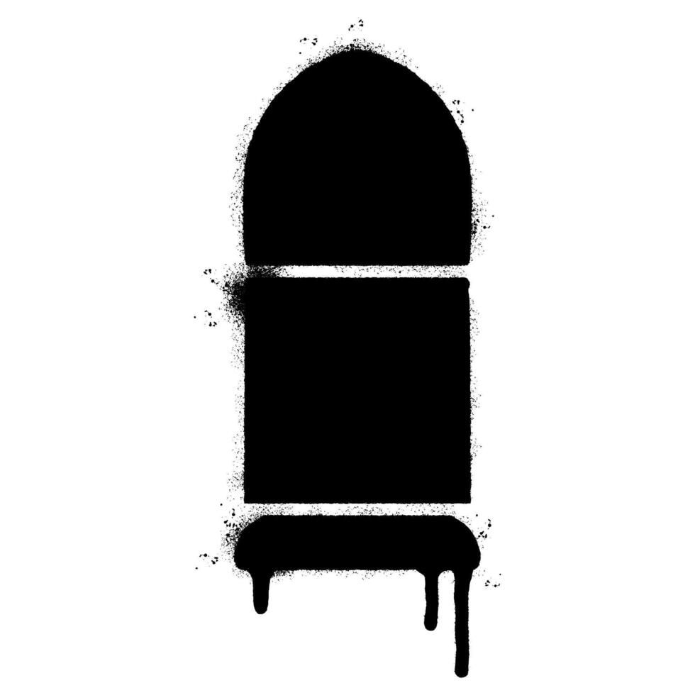 Spray Painted Graffiti Bullet icon isolated on white background. vector
