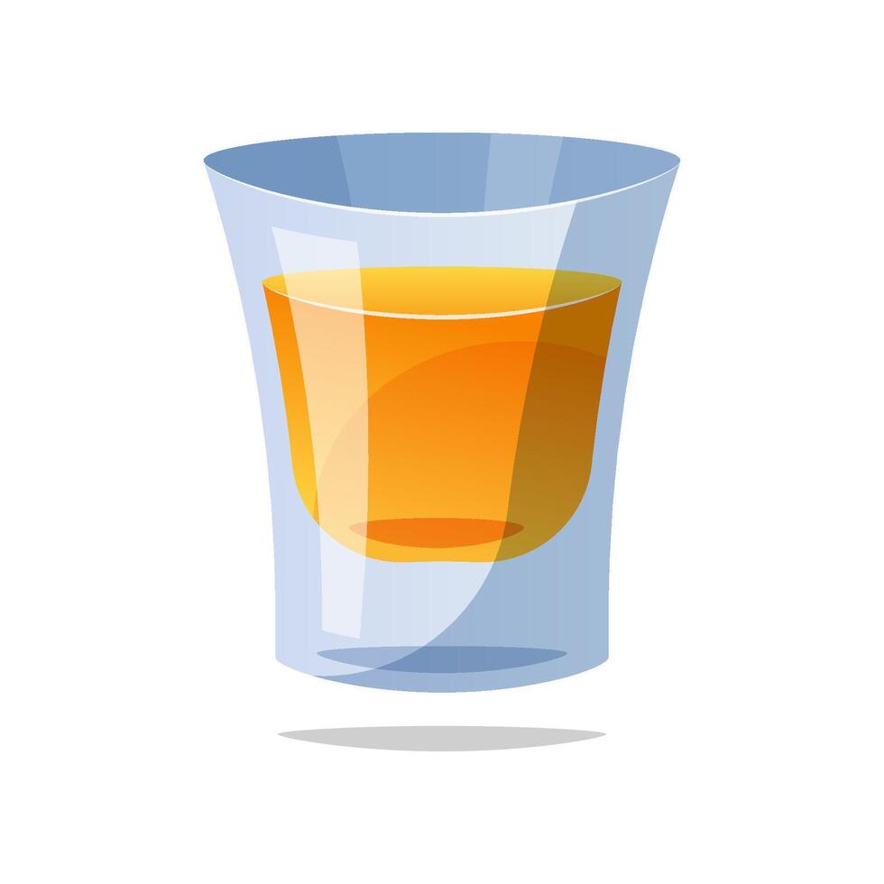 Shot glass isolated on white background. vector