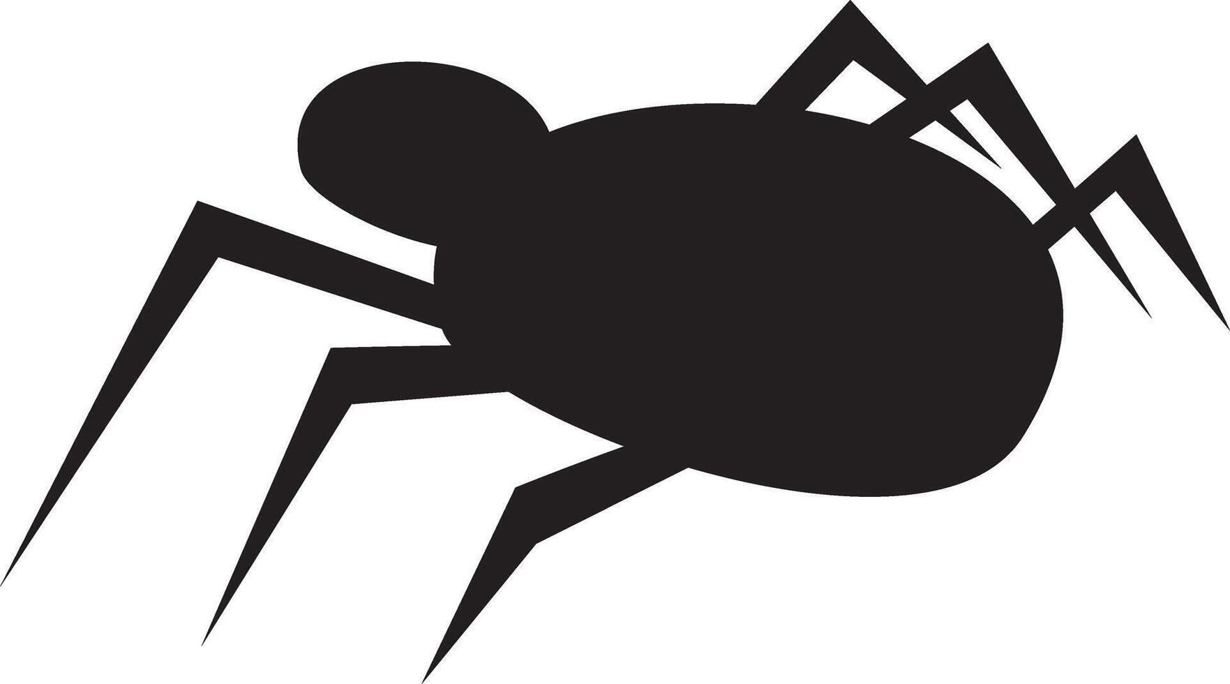A black spider on a white background vector
