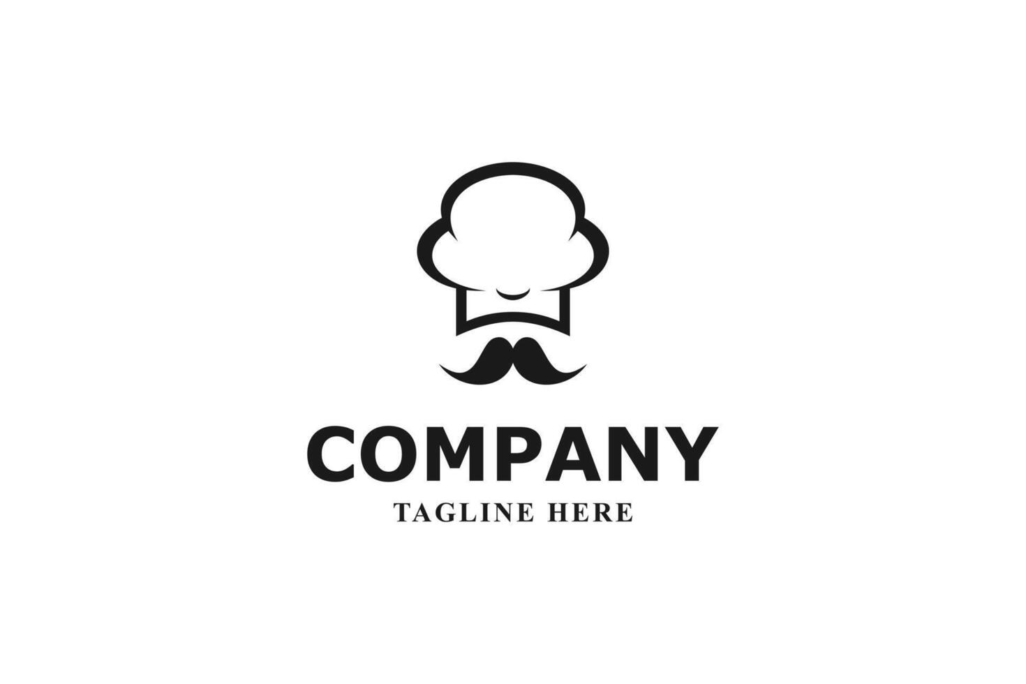 restaurant logo with chef hat vector
